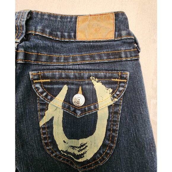 True Religion Women's Denim Straight Jean Dark Wash Vintage SZ 27 USA - Picture 5 of 9